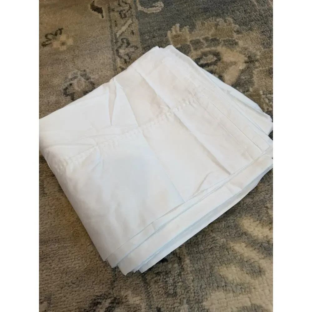 Nordstrom 100% Organic Cotton 400 Thread Count White Flat Sheet Twin NEW